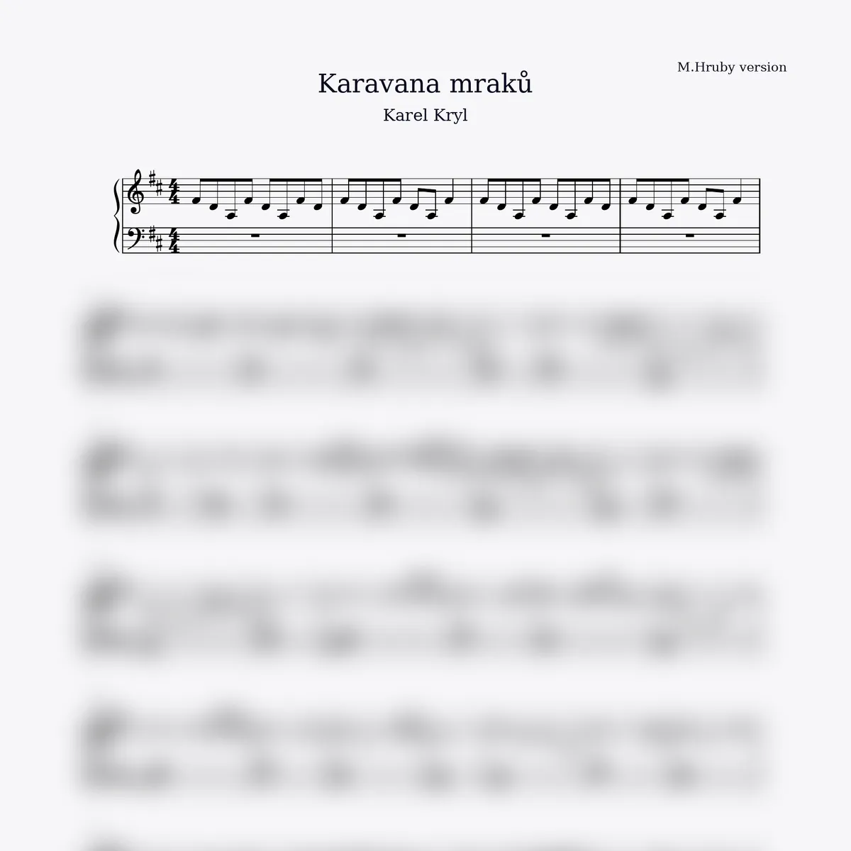 Náhled not: Karavana mraků – Karel Kryl